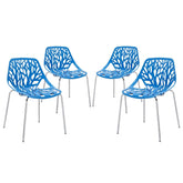 Modway Furniture Modern Stencil Dining Side Chair Set of 4 - EEI-1318