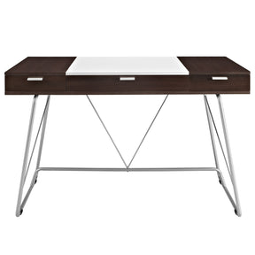 Modway Furniture Modern Metal and Wood Panel Office Writing Desk EEI-1321-Minimal & Modern