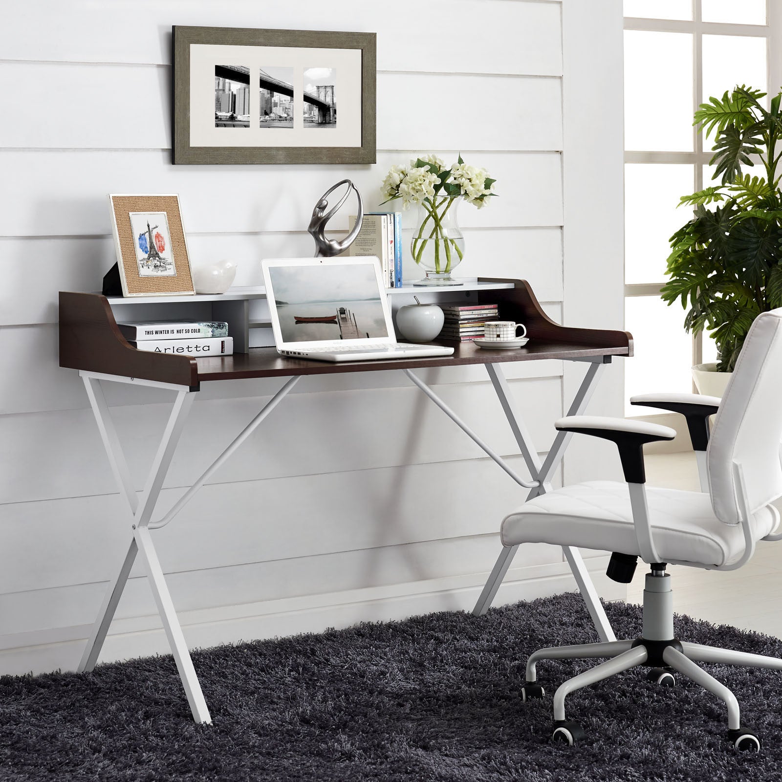 Modway Furniture Modern Office Compact Writing Small Office Desk EEI-1327-Minimal & Modern