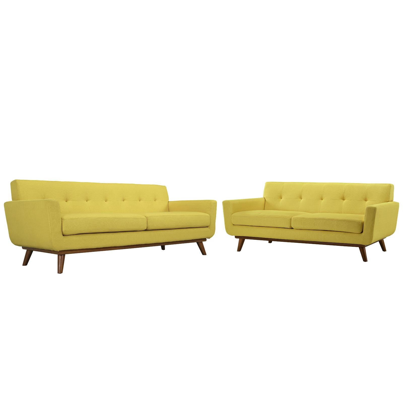 Modway Furniture Modern Engage Loveseat and Sofa Set of 2 - EEI-1348
