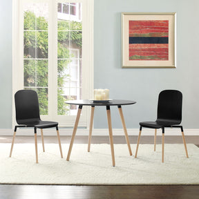 Modway Furniture Modern Stack Dining Chairs Wood Set of 2 - EEI-1372-Minimal & Modern