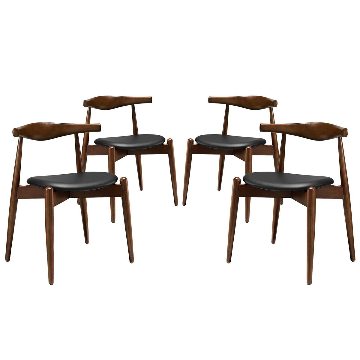 Modway Furniture Modern Stalwart Dining Side Chairs Set of 4 - EEI-1378