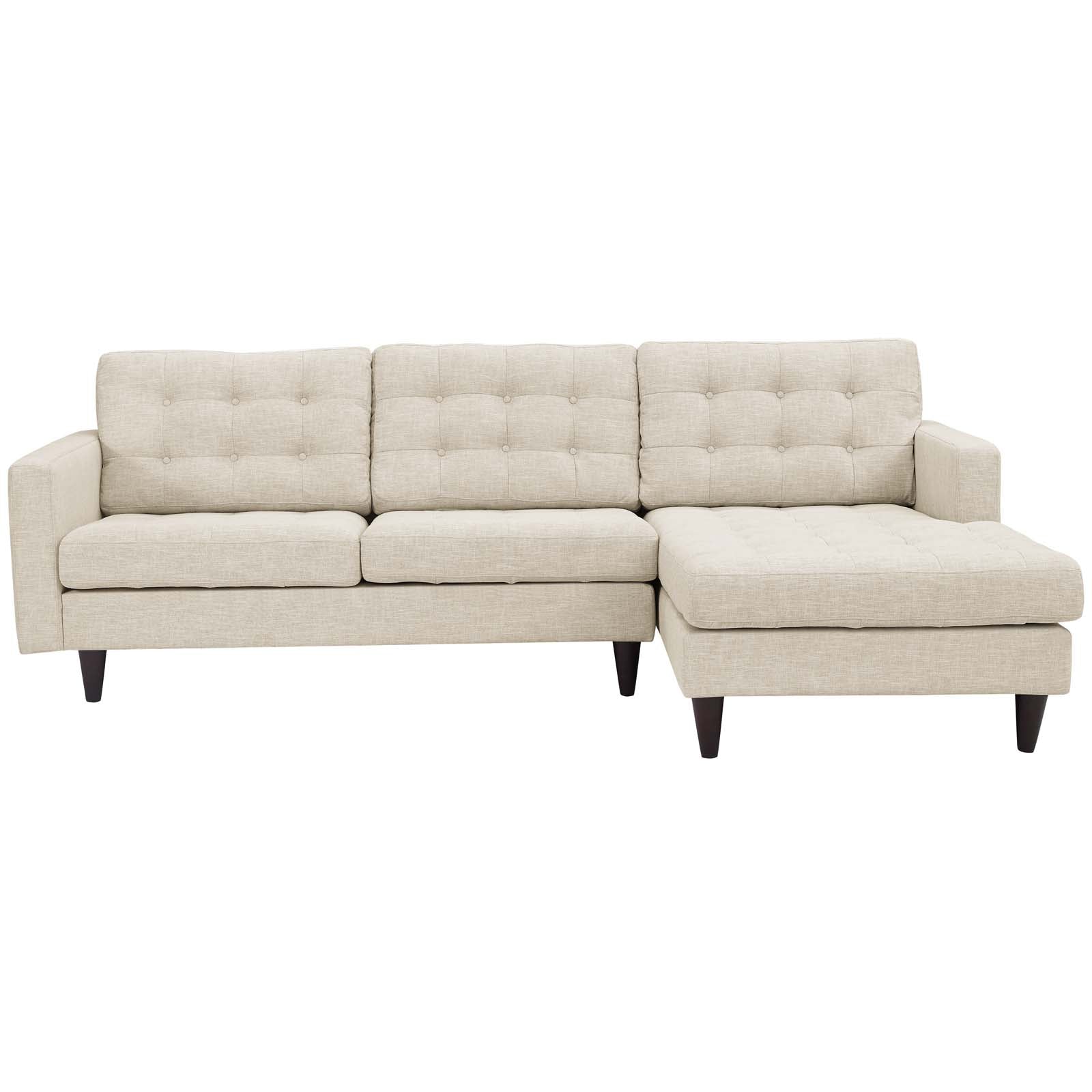 Modway Furniture Modern Empress Right-Facing Upholstered Sectional Sofa - EEI-1416-Minimal & Modern