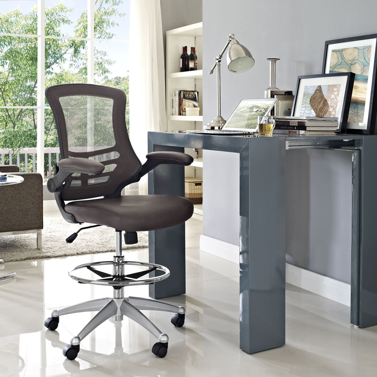 Modway Modern Attainment Vinyl Adjustable Computer Office Chair EEI-1422-Minimal & Modern