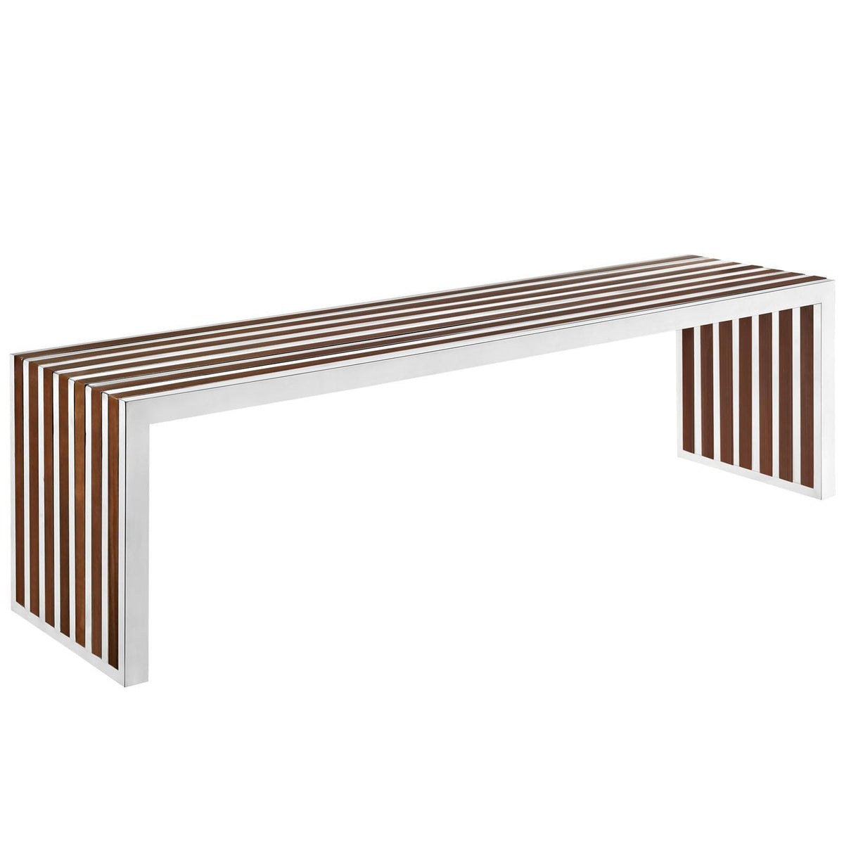 Modway Furniture Modern Gridiron Large Wood Inlay Bench - EEI-1430
