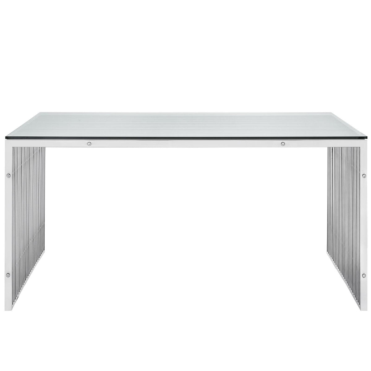 Modway Furniture Modern Gridiron Stainless Steel Rectangle Dining Table - EEI-1433