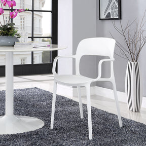 Modway Furniture Hop Modern White Dining Armchair EEI-1457-Minimal & Modern