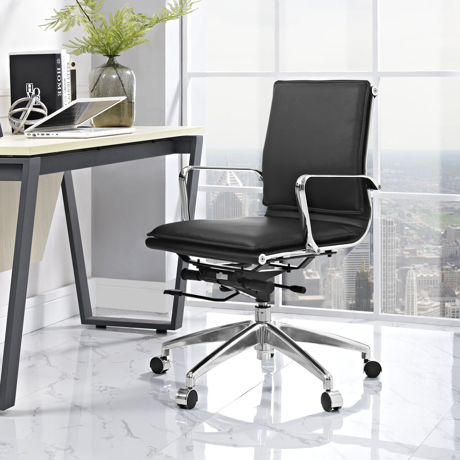 Modway Modern Sage Mid Back Adjustable Computer Office Chair EEI-1530-Minimal & Modern