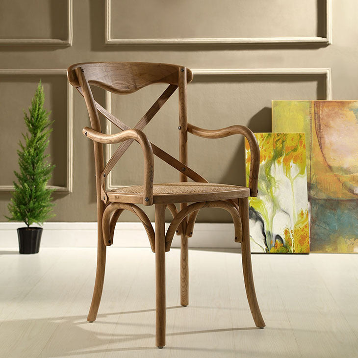 Modway Furniture Modern Gear Dining Wood Classic Armchair EEI-1538-Minimal & Modern