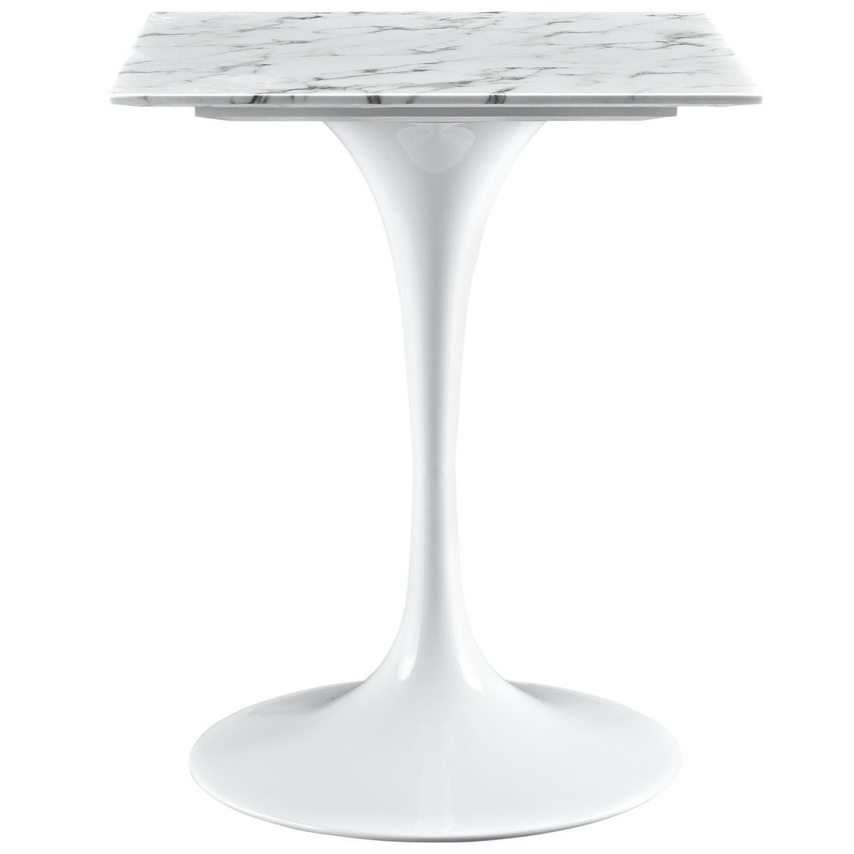 Modway Furniture Lippa 24" Marble White Side Table EEI-1634-WHI-Minimal & Modern