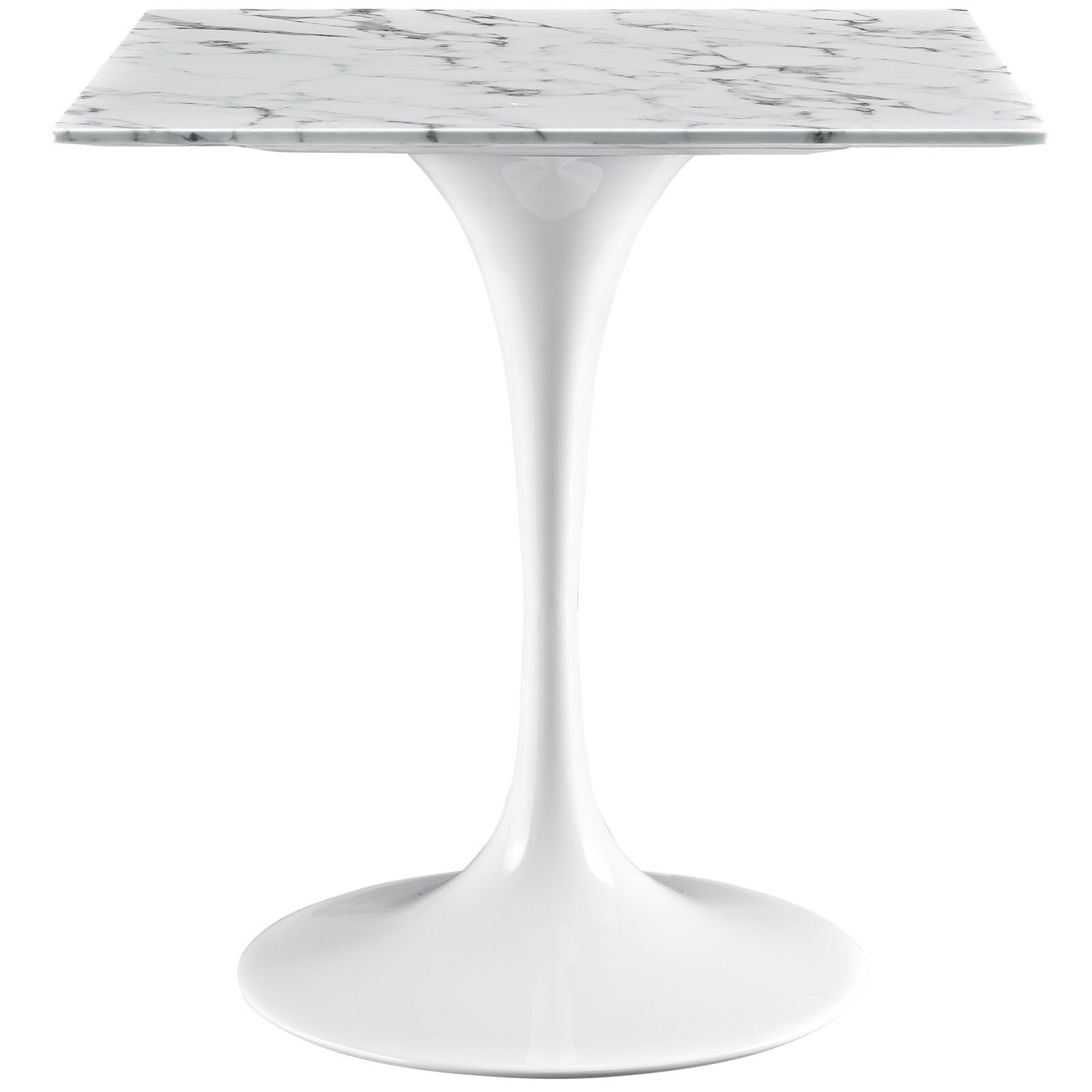 Modway Furniture Lippa 28" Marble White Side Table EEI-1635-WHI-Minimal & Modern