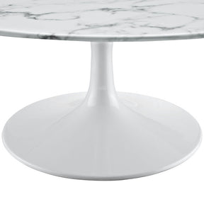 40" Artificial Marble Coffee Table - Eero Saarinen Replica-Minimal & Modern