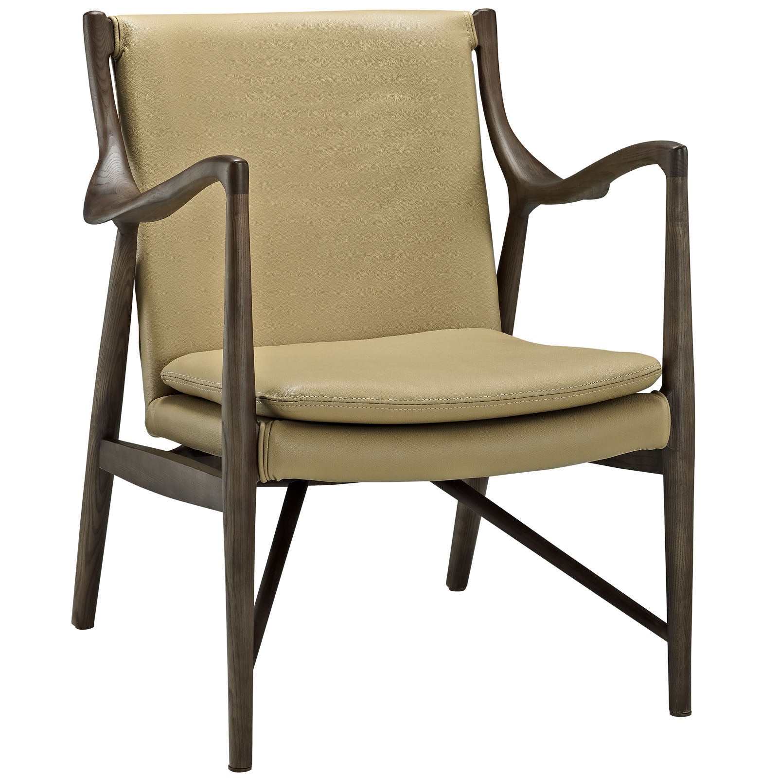 Modway Furniture Modern Makeshift Leather Lounge Chair EEI-1663-Minimal & Modern