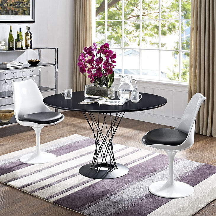 Modway Furniture Cyclone Wood Top Metal Base Dining Table EEI-1713-Minimal & Modern