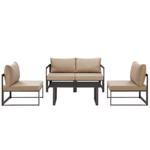 Modway Furniture Modern Fortuna 5 Piece Outdoor Patio Sectional Sofa Set - EEI-1724