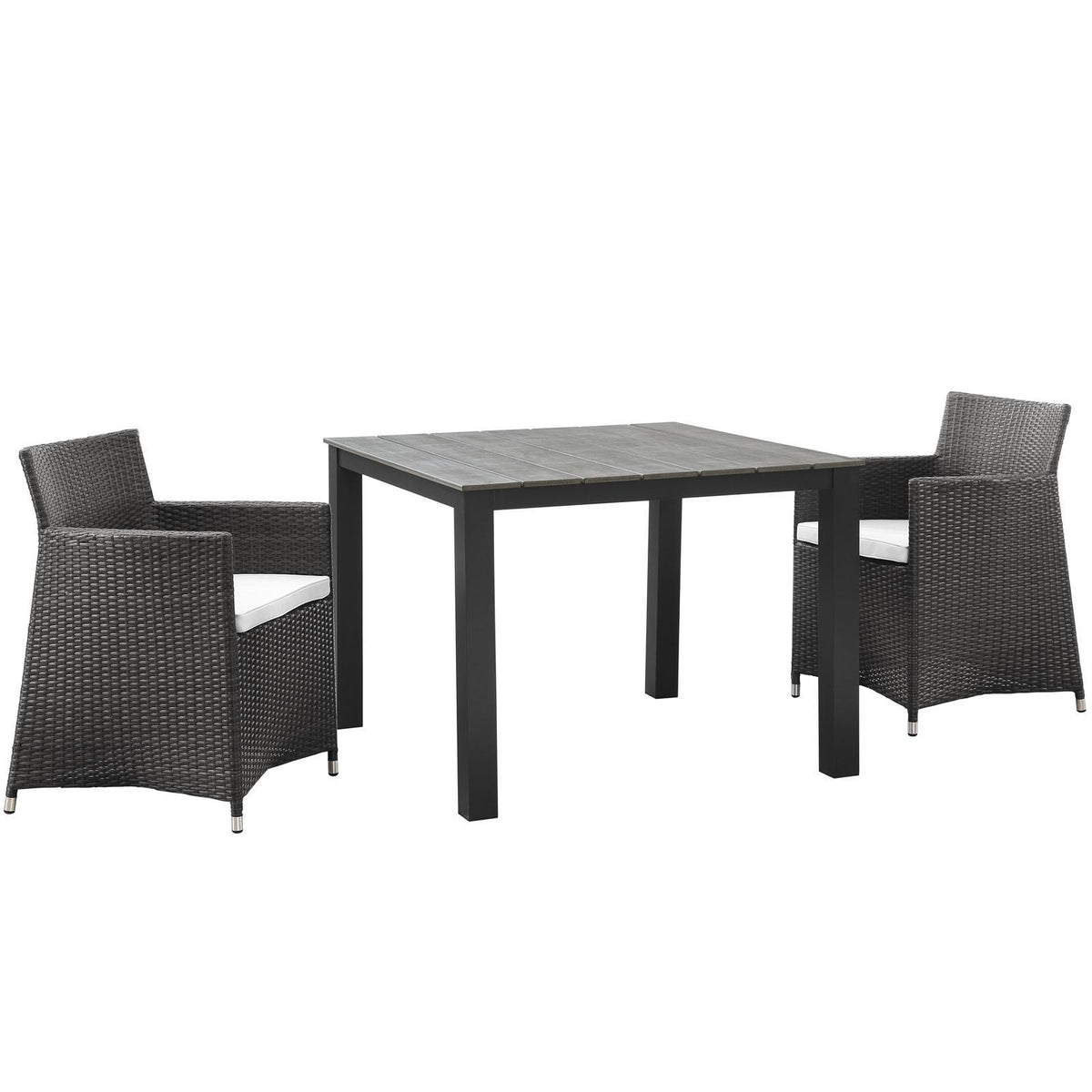 Modway Furniture Modern Junction 3 Piece Outdoor Patio Wicker Dining Set - EEI-1742