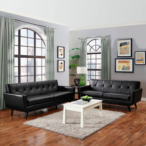 Modway Furniture Modern Engage 2 Piece Leather Living Room Set - EEI-1767-Minimal & Modern