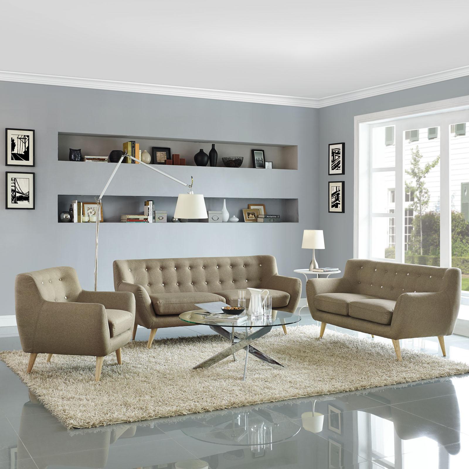Modway Furniture Modern Remark 3 Piece Living Room Set - EEI-1782