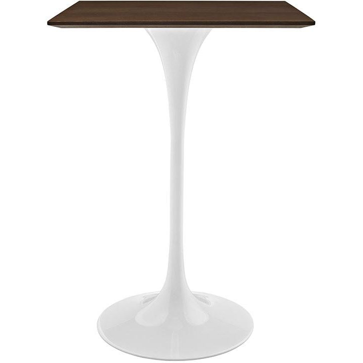 Modway Furniture Modern Lippa 28" Walnut Bar Table in Walnut EEI-1829-WAL-Minimal & Modern
