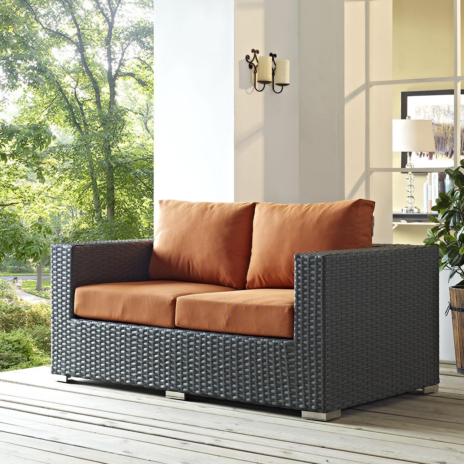 Modway Furniture Modern Sojourn Outdoor Patio Sunbrella® Loveseat - EEI-1851
