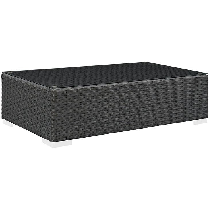 Modway Furniture Modern Sojourn Outdoor Patio Coffee Table in Chocolate EEI-1852-CHC-Minimal & Modern