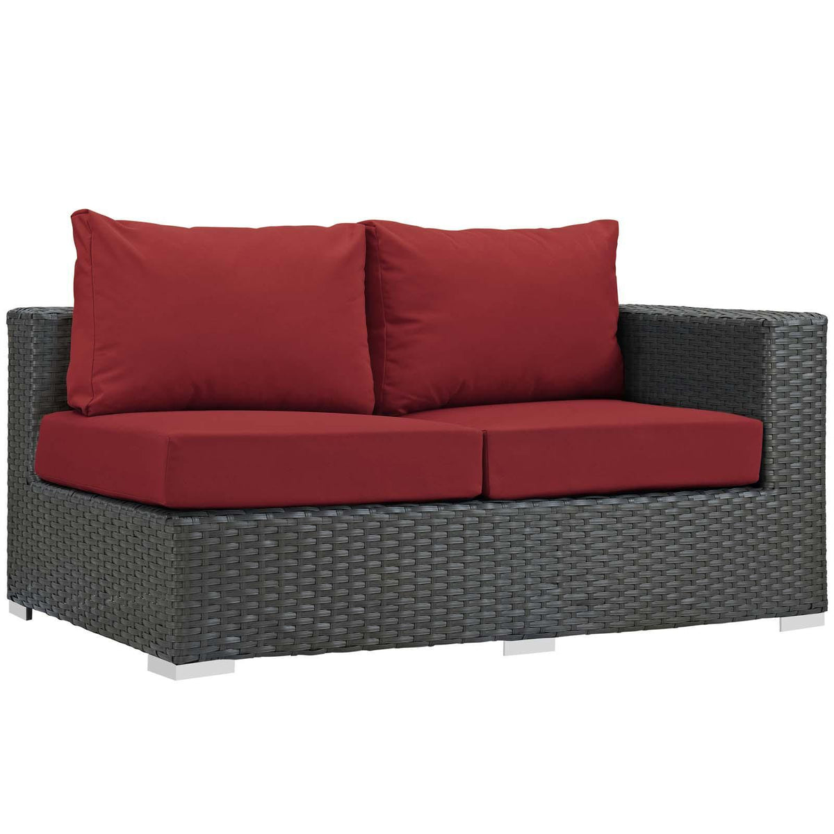 Modway Furniture Modern Sojourn Outdoor Patio Sunbrella® Right Arm Loveseat - EEI-1857
