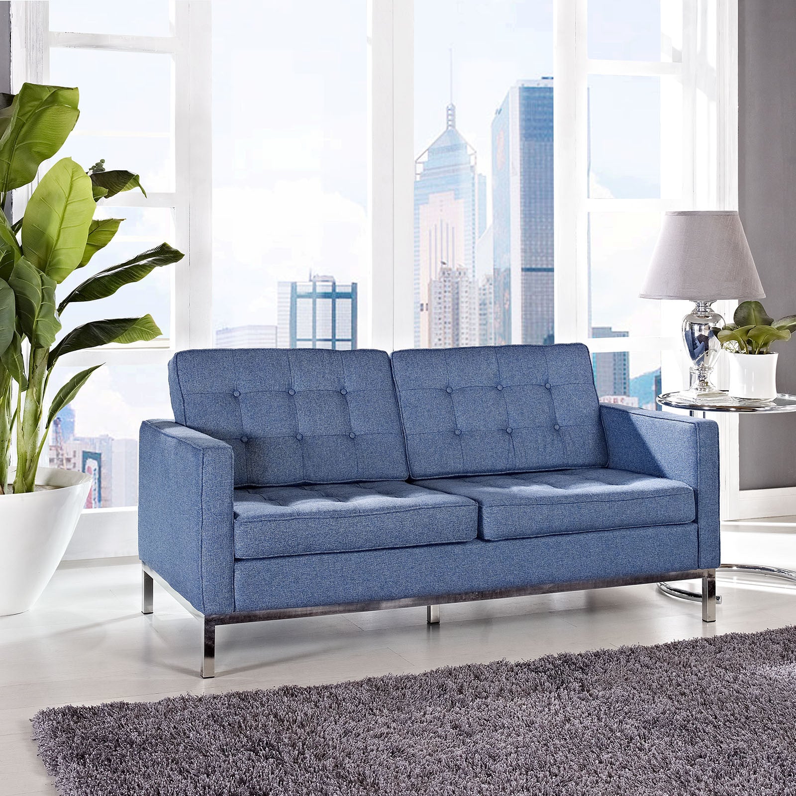 Modway Furniture Loft Wool Loveseat EEI-186-Minimal & Modern
