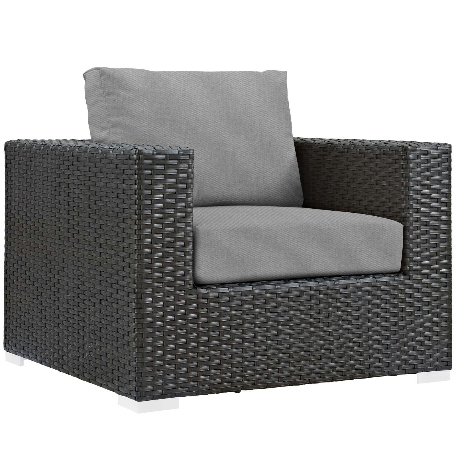 Modway Furniture Modern Sojourn 7 Piece Outdoor Patio Sunbrella® Sectional Set - EEI-1878