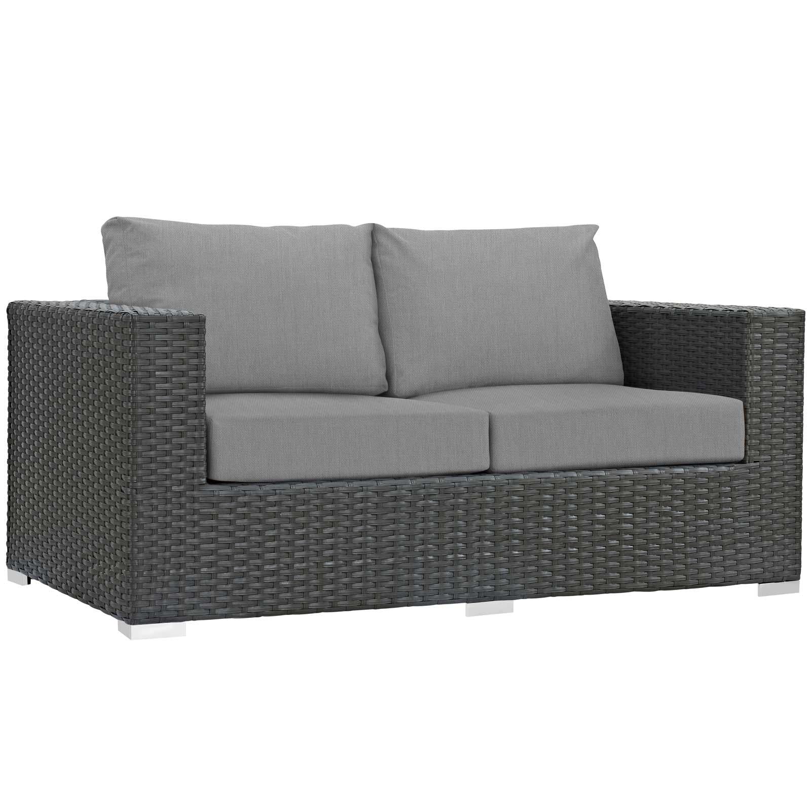 Modway Furniture Modern Sojourn 5 Piece Outdoor Patio Sunbrella® Sectional Set - EEI-1879
