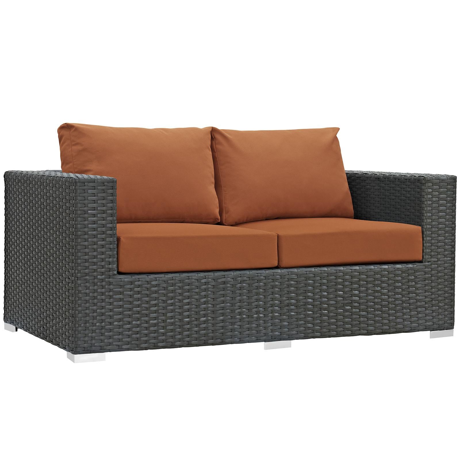 Modway Furniture Modern Sojourn 8 Piece Outdoor Patio Sunbrella® Sectional Set - EEI-1880