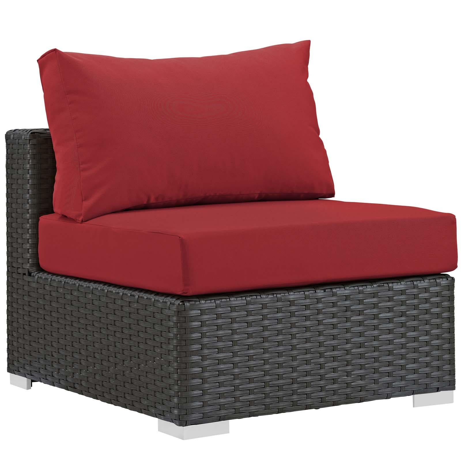 Modway Furniture Modern Sojourn 5 Piece Outdoor Patio Sunbrella® Sectional Set - EEI-1882
