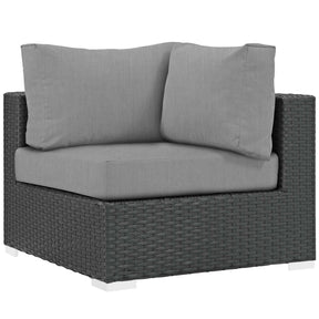 Modway Furniture Modern Sojourn 7 Piece Outdoor Patio Sunbrella® Sectional Set - EEI-1883