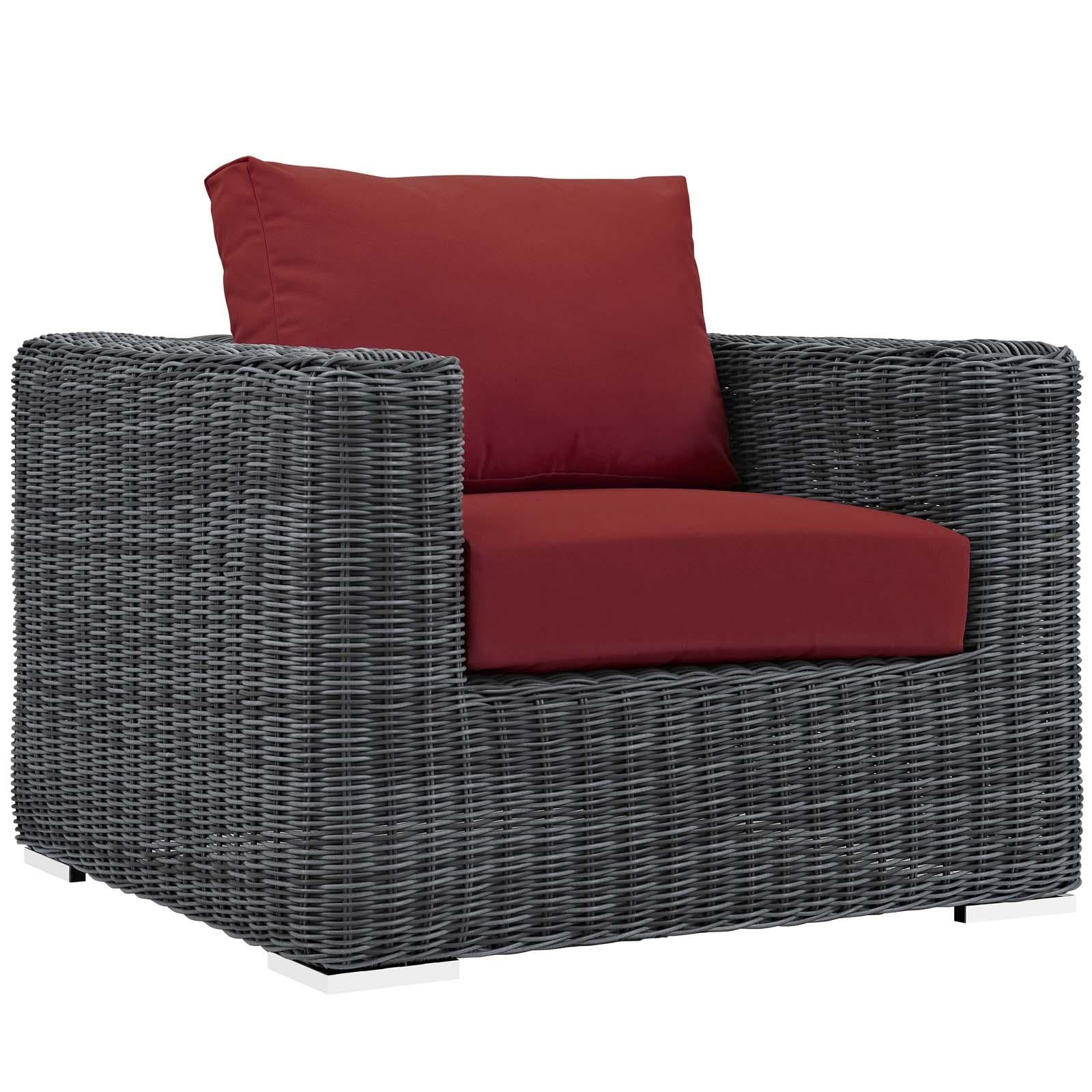 Modway Furniture Modern Summon 5 Piece Outdoor Patio Sunbrella® Sectional Set - EEI-1893
