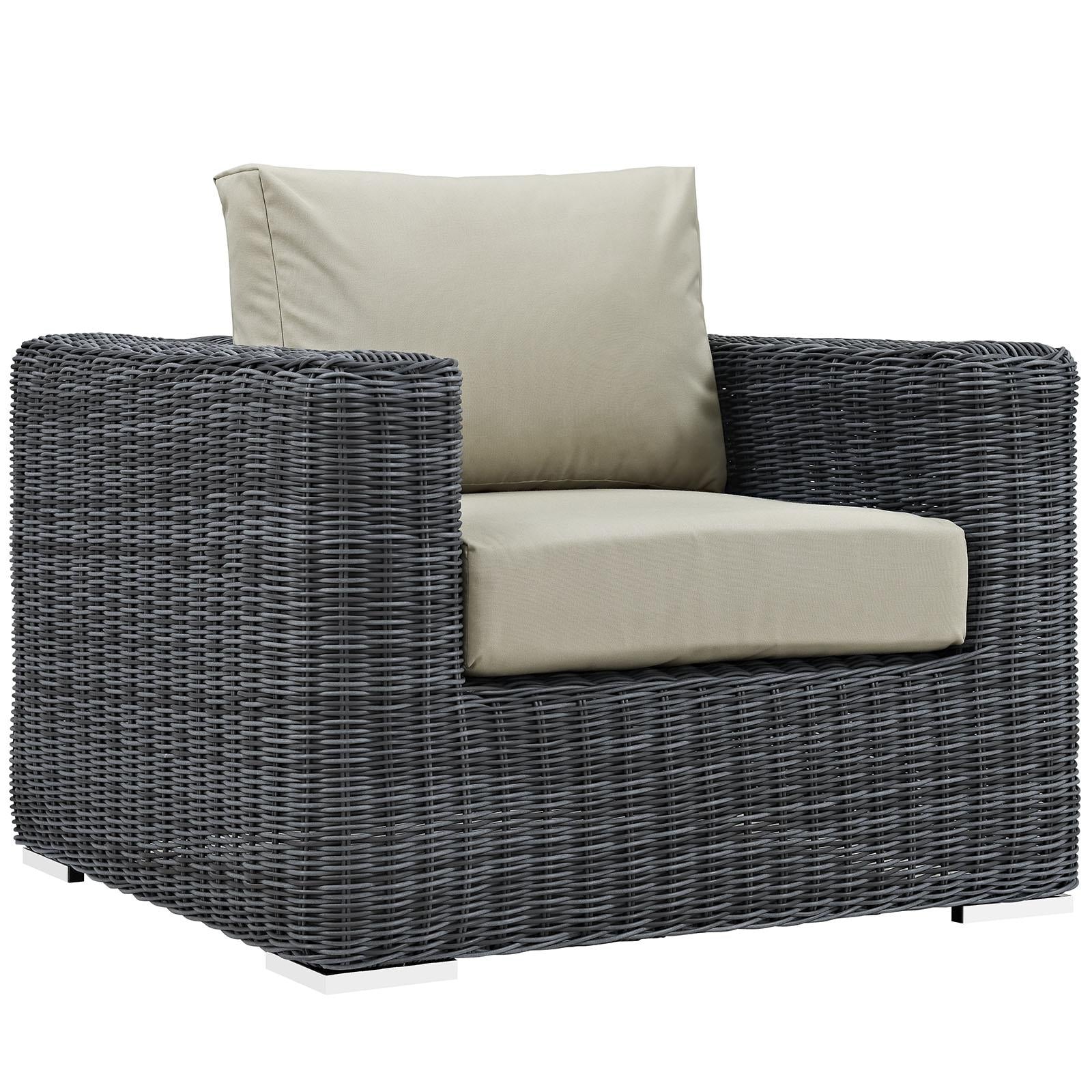 Modway Furniture Modern Summon 8 Piece Outdoor Patio Sunbrella® Sectional Set - EEI-1894