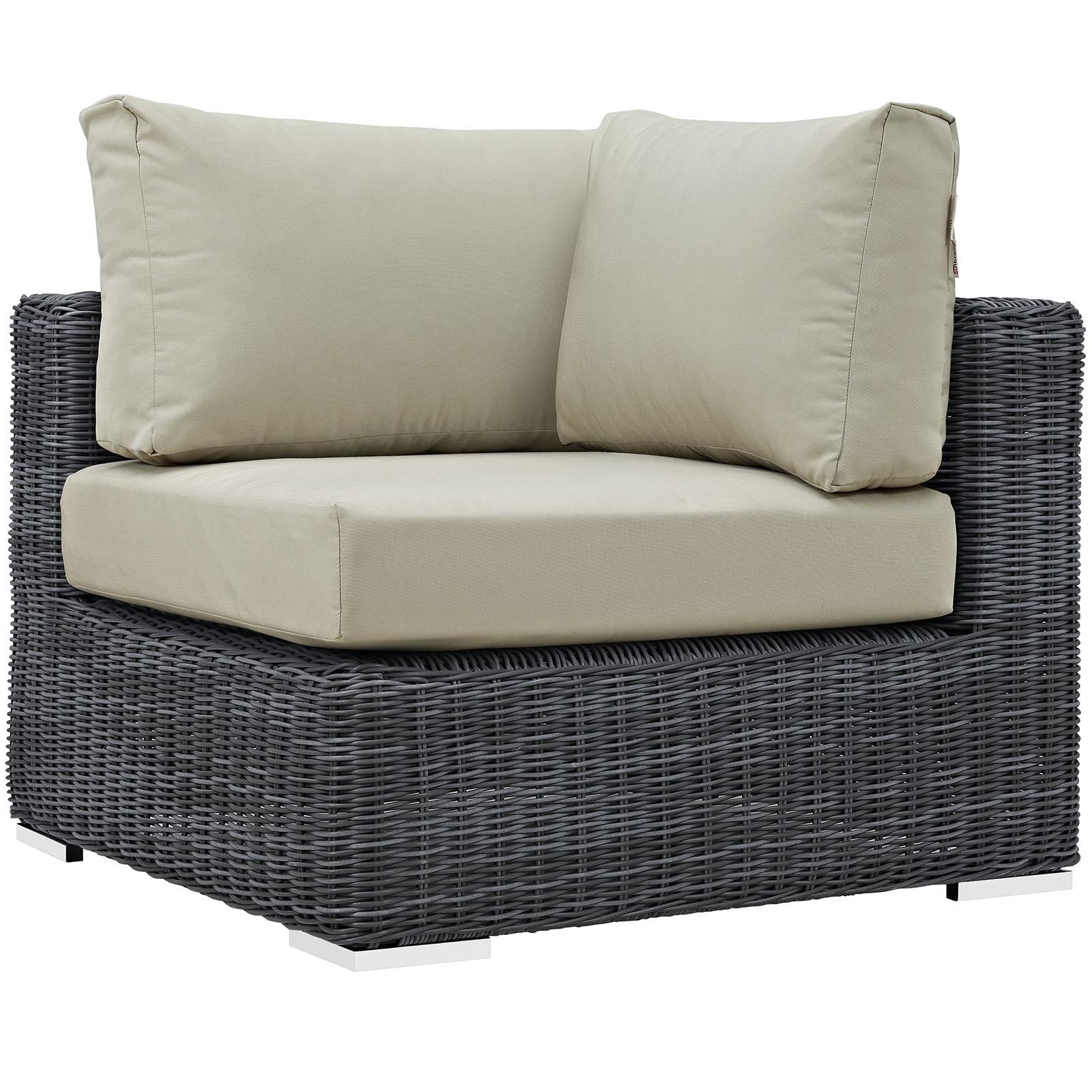 Modway Furniture Modern Summon 7 Piece Outdoor Patio Sunbrella® Sectional Set - EEI-1897