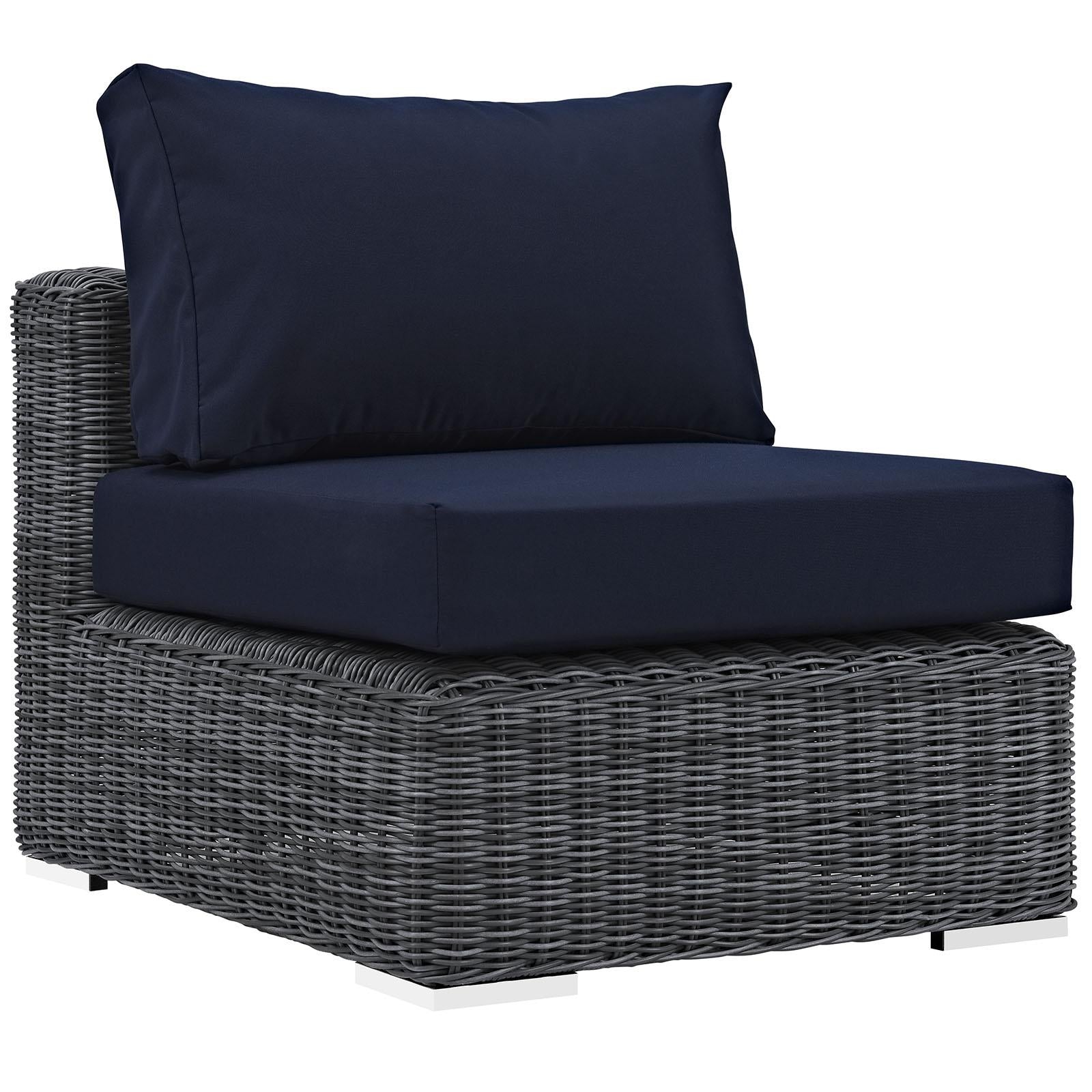 Modway Furniture Modern Summon 7 Piece Outdoor Patio Sunbrella® Sectional Set - EEI-1897