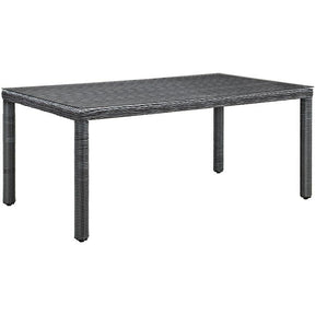 Modway Furniture Modern Summon 70" Outdoor Patio Dining Table in Gray EEI-1941-GRY-Minimal & Modern