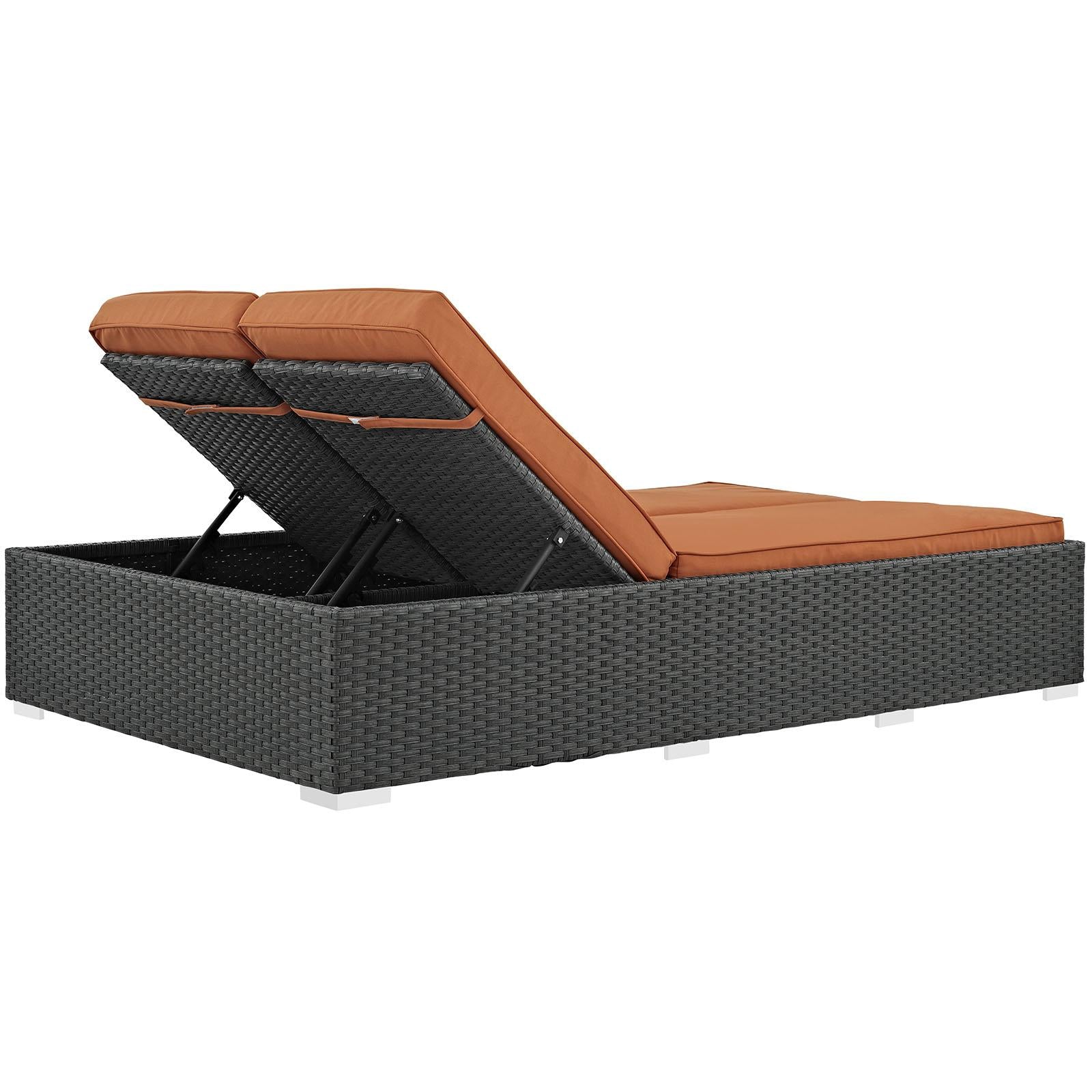 Modway Furniture Modern Sojourn Outdoor Patio Sunbrella® Double Chaise - EEI-1983