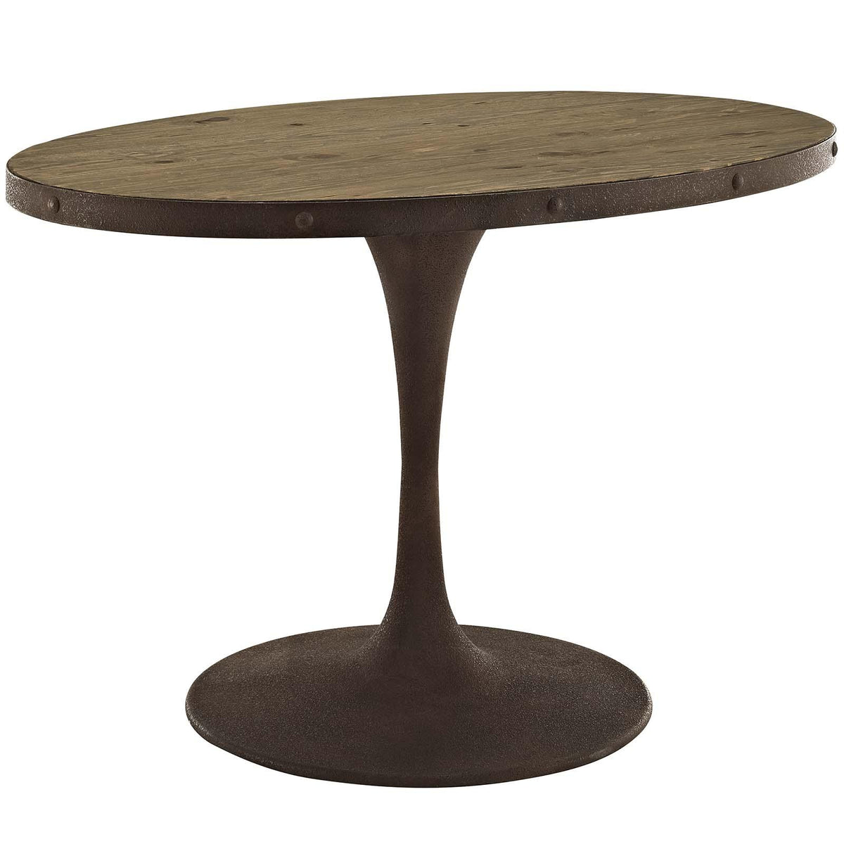 Modway Furniture Modern Drive 47" Oval Wood Top Dining Table - EEI-2009
