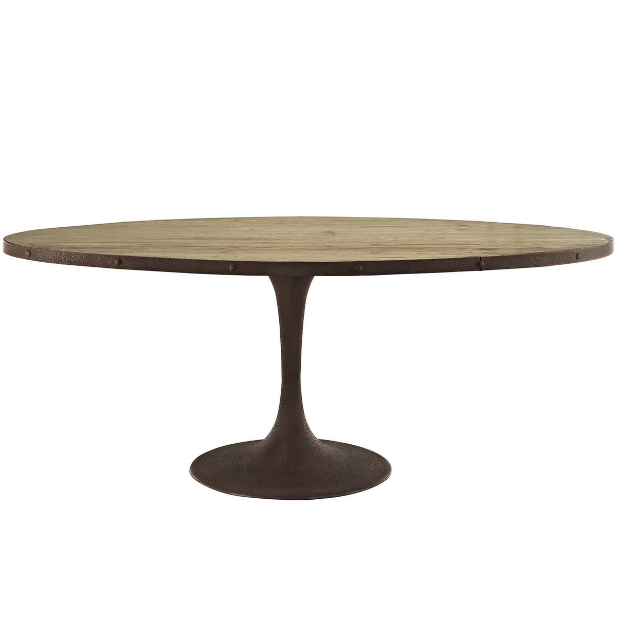 Modway Furniture Modern Drive 78" Oval Wood Top Dining Table - EEI-2010