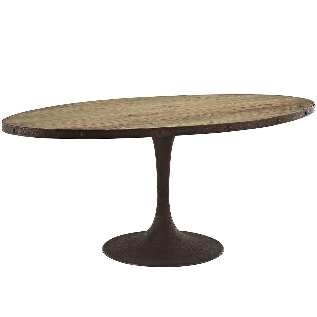 Modway Furniture Modern Drive 78" Oval Wood Top Dining Table - EEI-2010