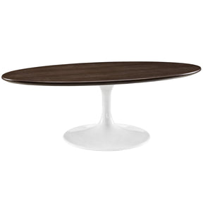 Modway Furniture Modern Lippa 48" Oval-Shaped Walnut Coffee Table - EEI-2020