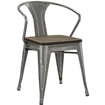 Modway Furniture Metal and Wood Modern Promenade Dining Chair EEI-2030-Minimal & Modern