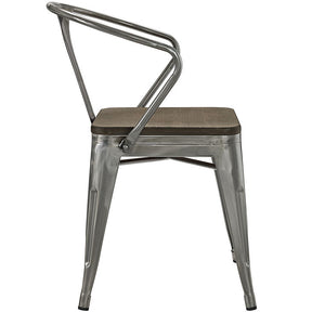 Modway Furniture Metal and Wood Modern Promenade Dining Chair EEI-2030-Minimal & Modern