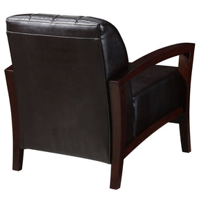 Modway Furniture Modern Enamor Leather Enamor EEI-2054-WAL-DBR-Minimal & Modern