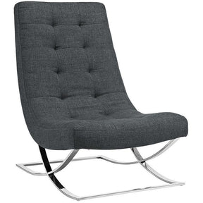 Modway Furniture Modern Slope Fabric Upholstered Lounge Chair in Gray EEI-2077-GRY-Minimal & Modern