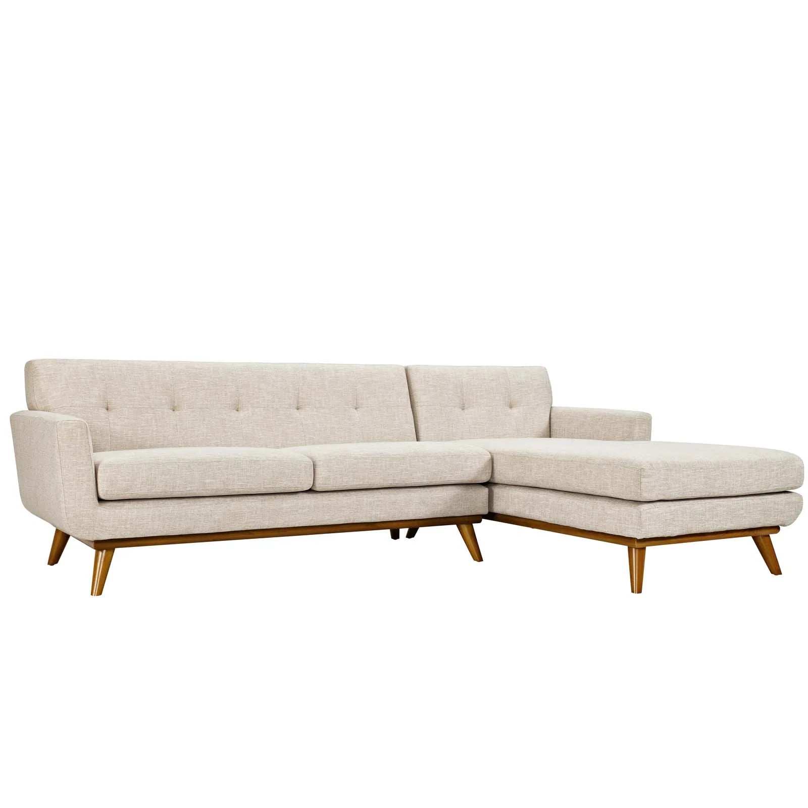 Modway Furniture Modern Engage Right-Facing Upholstered Fabric Sectional Sofa - EEI-2119