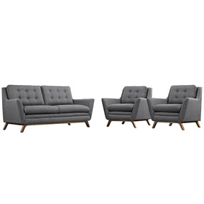 Modway Furniture Modern Beguile 3 Piece Upholstered Fabric Living Room Set - EEI-2141