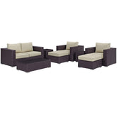 Modway Furniture Modern Convene 8 Piece Outdoor Patio Sofa Set - EEI-2159