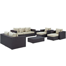 Modway Furniture Modern Convene 9 Piece Outdoor Patio Sofa Set - EEI-2161